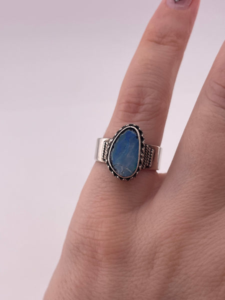 size 5.75 sterling silver opal ring **AS IS**