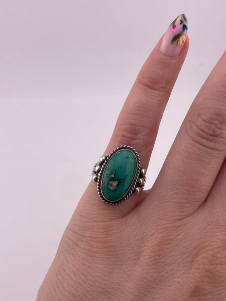 size 5.25 sterling silver turquoise ring