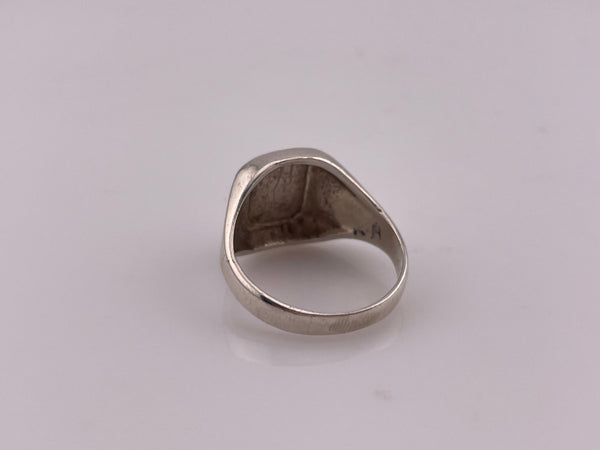 size 8.75 sterling silver 'H' initial signet ring