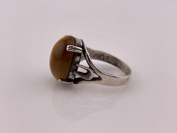 size 10.25 sterling silver tigers eye ring