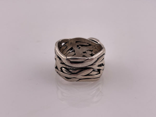 size 10 sterling silver Silpada wide band pearl ring