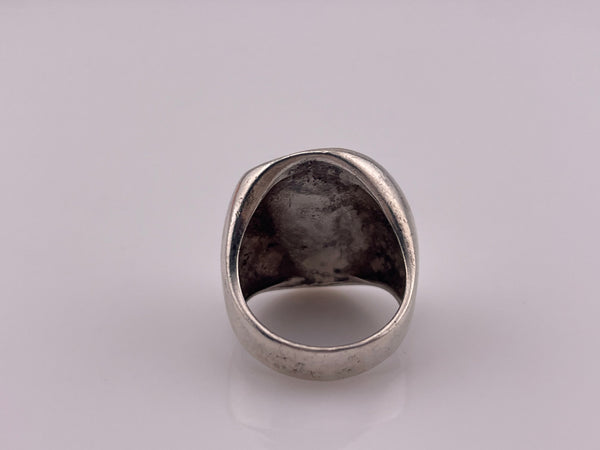size 6.75 sterling silver stoneless concave ring