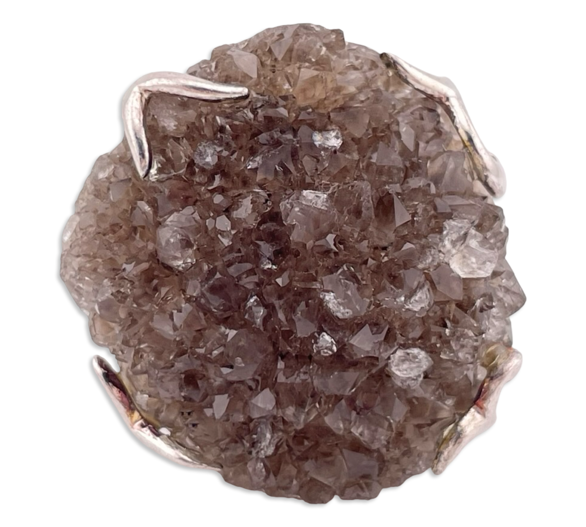 size 9.75 sterling silver druzy ring