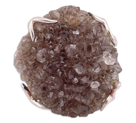 size 9.75 sterling silver druzy ring