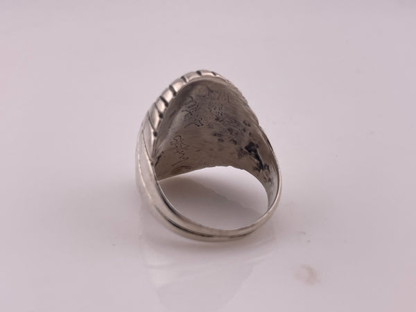 size 11 sterling silver onyx shadowbox ring
