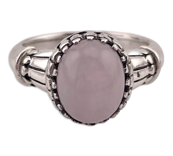 size 6.75 sterling silver quartz ring