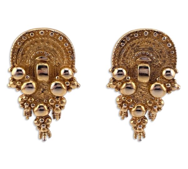 sterling silver gold plated stoneless post earrings