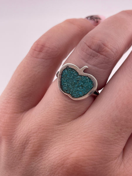 size 5.75 sterling silver apple ring