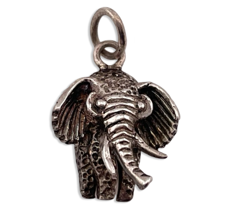 sterling silver elephant pendant