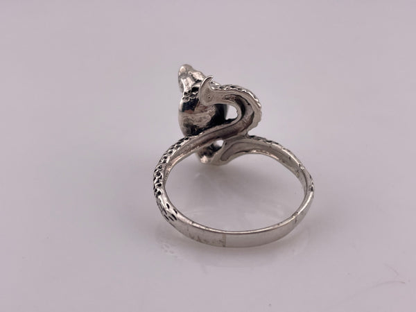 size 13 sterling silver cobra snake ring