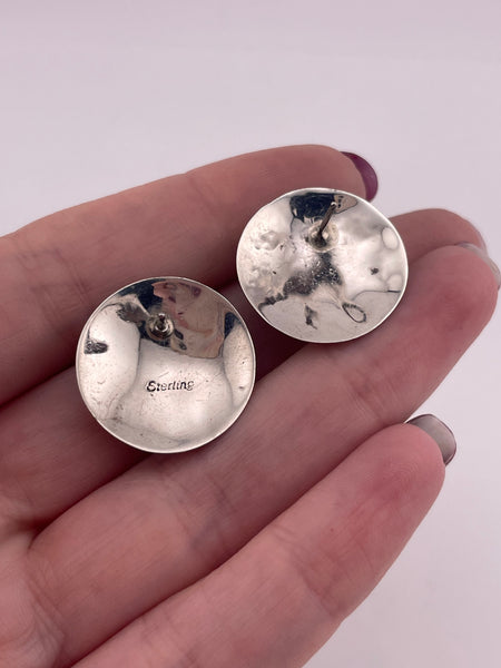 sterling silver coral stamped post earrings ***Non-Sterling Posts***