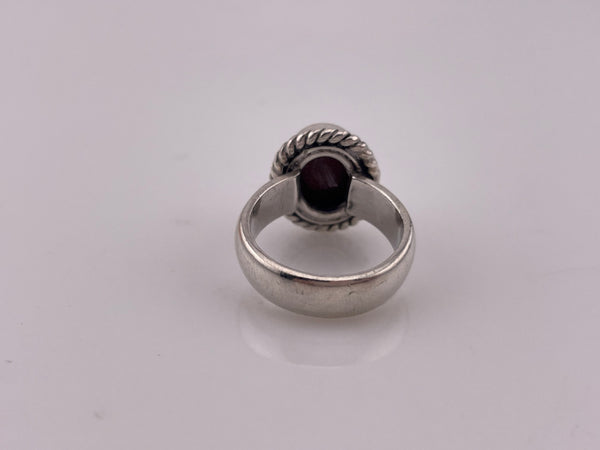 size 6.5 sterling silver goldstone ring