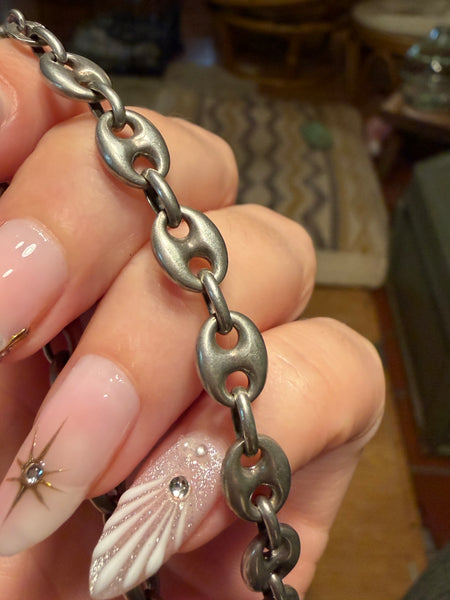 RESERVED PRIVATE LISTING -- sterling silver puffy mariner's chain A3