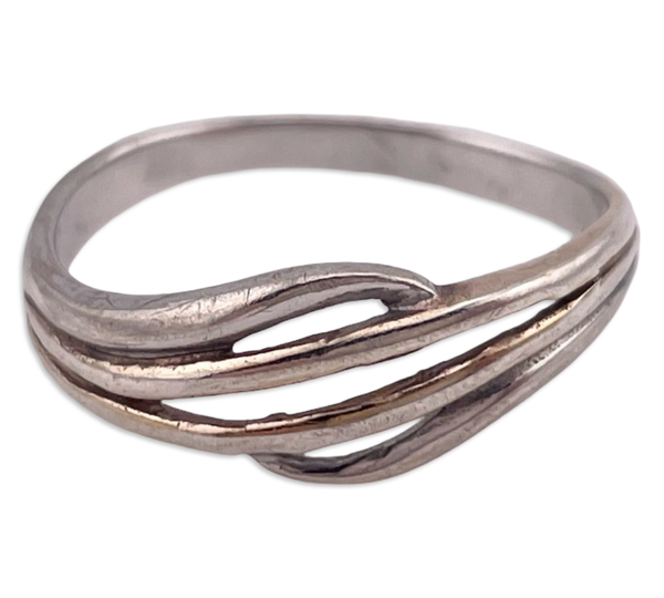 size 9.75 sterling silver stoneless cut-out ring