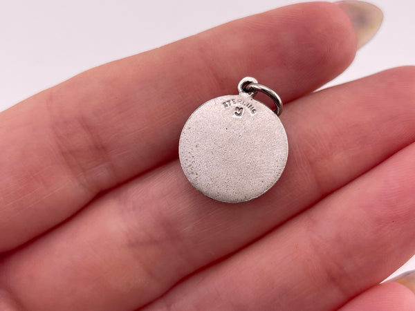 sterling silver rhodium plated anvil pendant