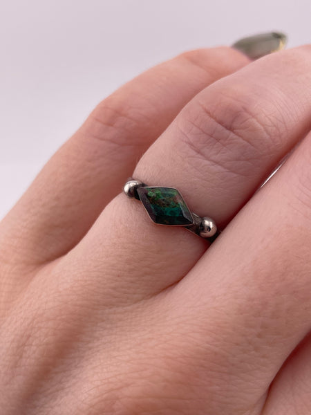 size 6.5 sterling silver chrysocolla ring