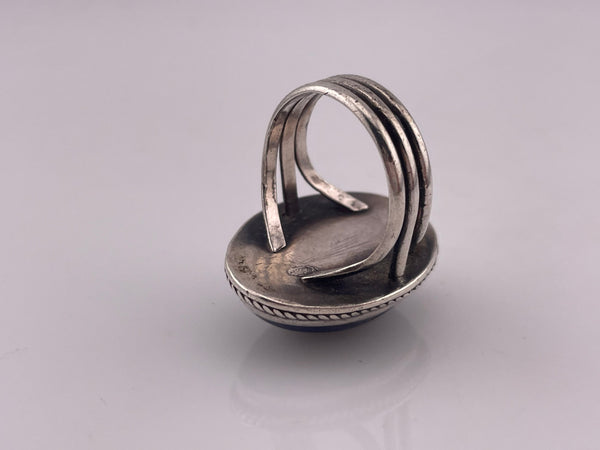 size 8 sterling silver sodalite ring