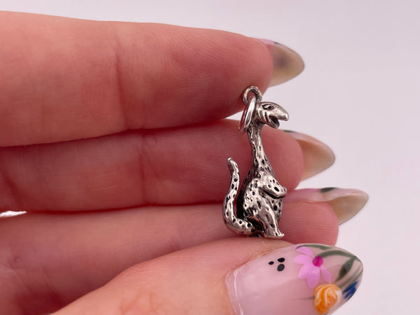 sterling silver dinosaur pendant