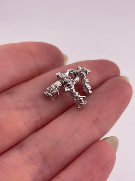 sterling silver rhodium plated three blind mice pendant