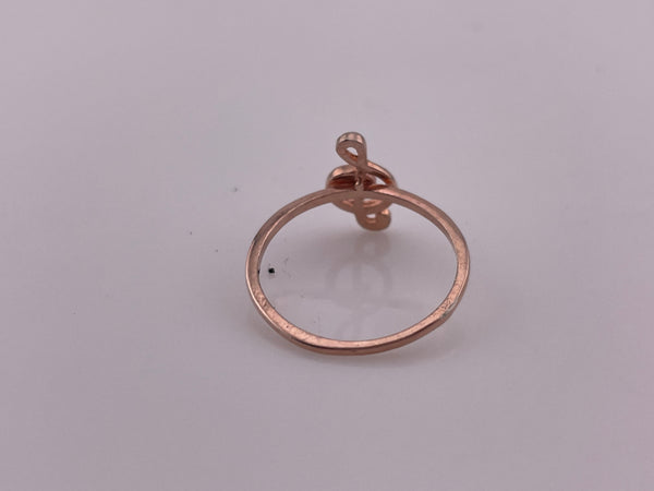 size 8.25 sterling silver gold plated music treble cleft ring