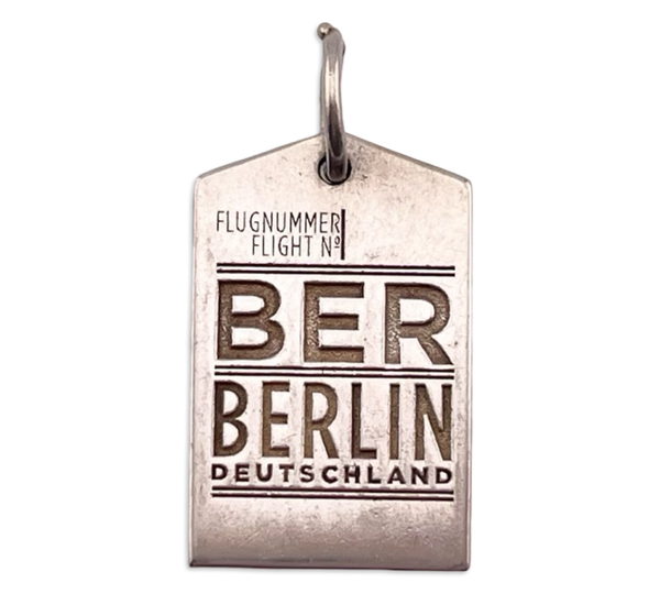 sterling silver Berlin luggage tag pendant