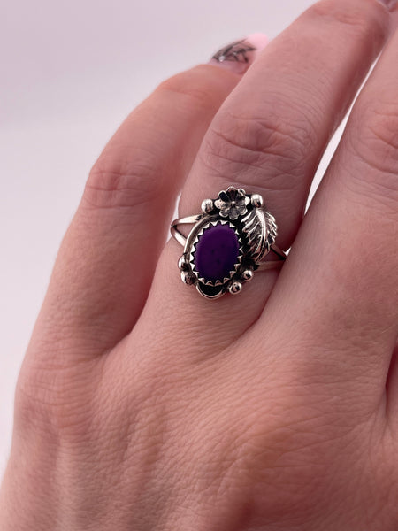 size 6 sterling silver sugilite ring