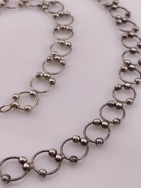 sterling silver 17 1/2" circle necklace
