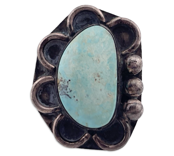 size 5.5 sterling silver turquoise ring