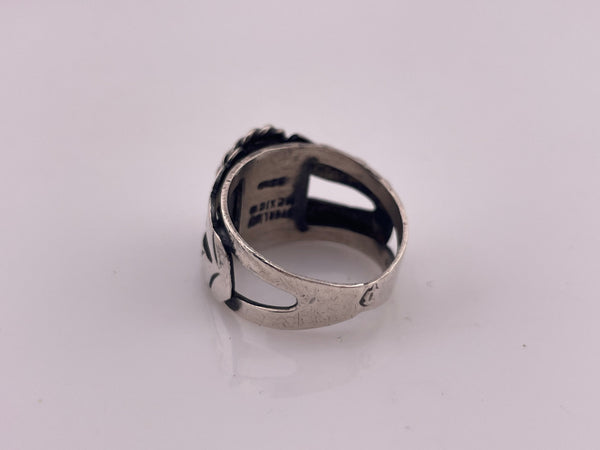 size 9 sterling silver Mexican tiger's eye ring