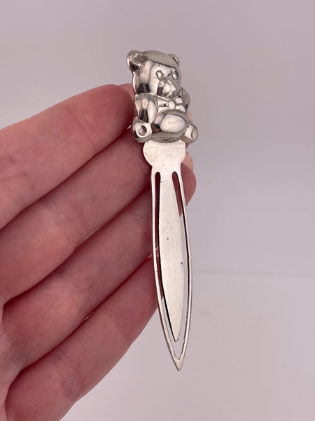 sterling silver teddy bear bookmark