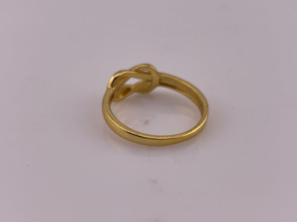 size 9.25 sterling silver gold plated entwined knot ring