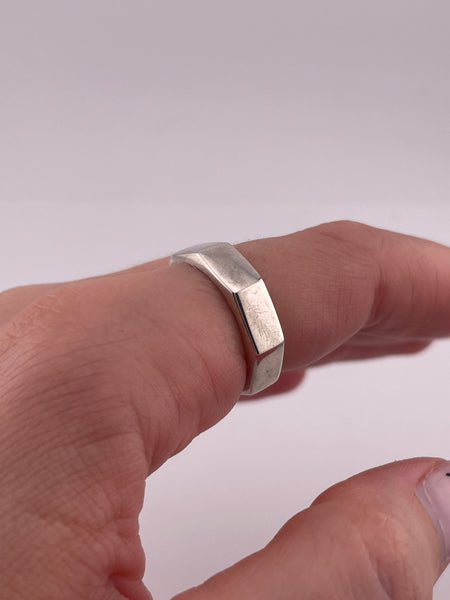 size 8.25 sterling silver Mexican octagon shaped band ring