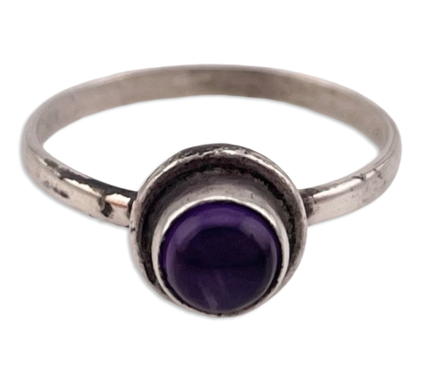 size 5.5 sterling silver amethyst ring