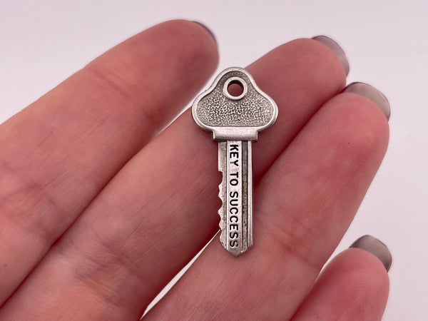 sterling silver "Key to Success" key pendant