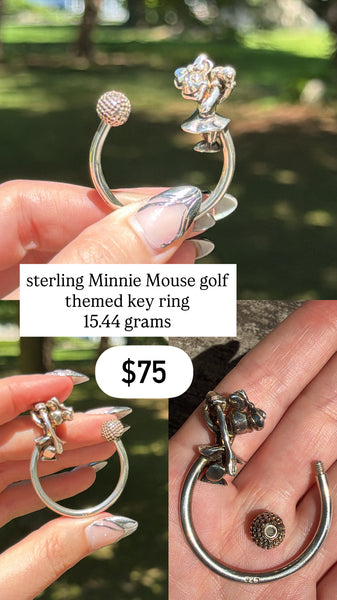 RESERVED PRIVATE LISTING -- sterling silver keyring B3