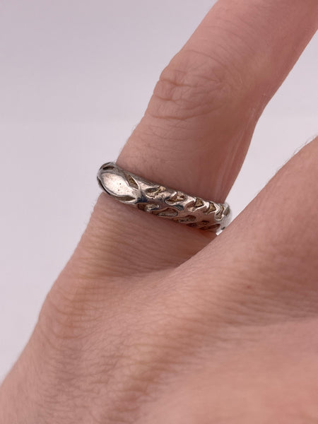 size 6.25 sterling silver textured band ring