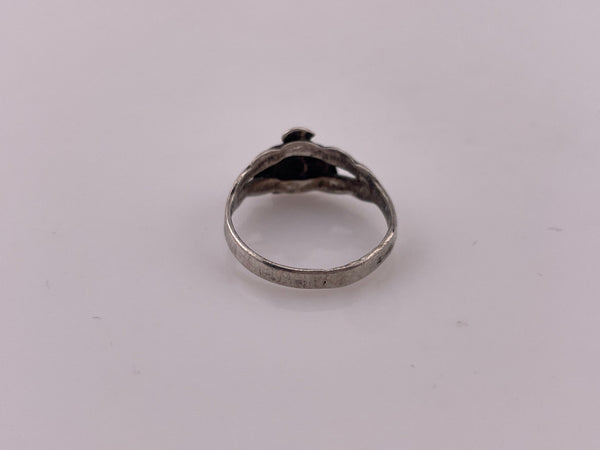size 4.25 sterling silver faux turquoise thunderbird ring