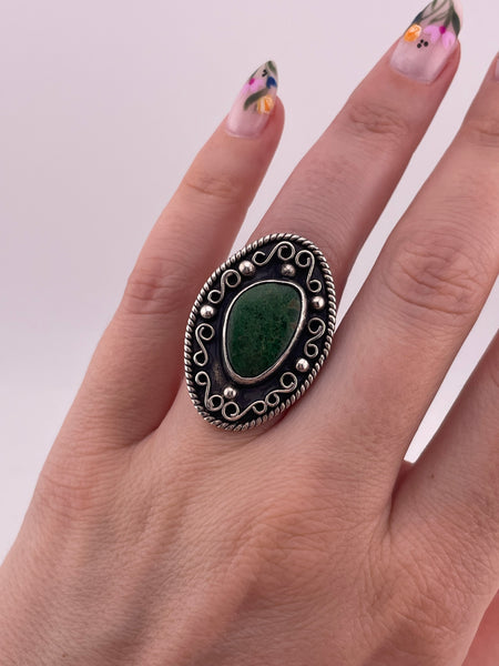 size 6.25 sterling silver chrysocolla ring