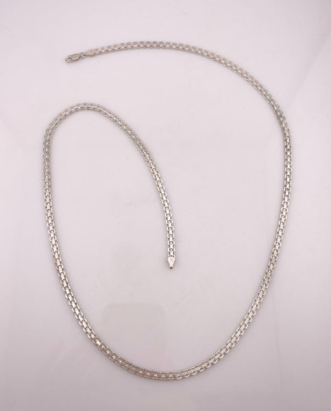 sterling silver 30" 4.7mm bismark chain necklace