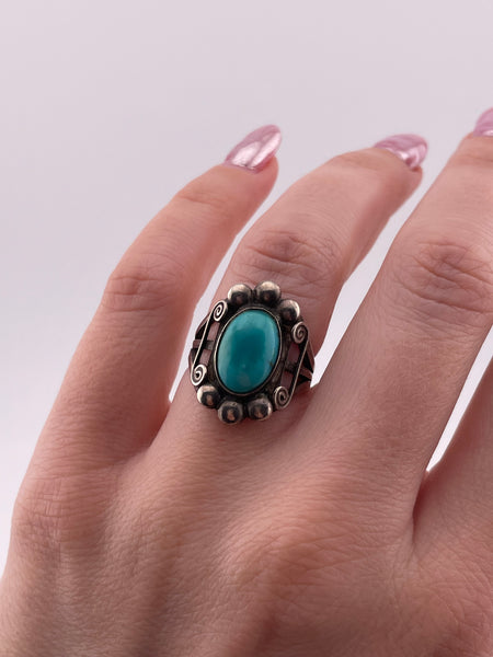 size 5.75 sterling silver turquoise ring
