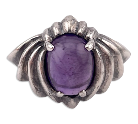 size 5.25 sterling silver amethyst ring