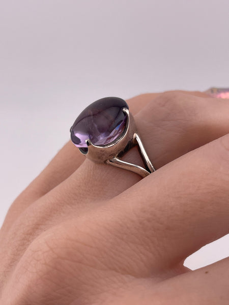 size 7.25 sterling silver amethyst ring