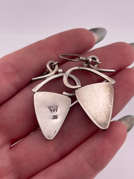 sterling silver artisan jasper dangle earrings