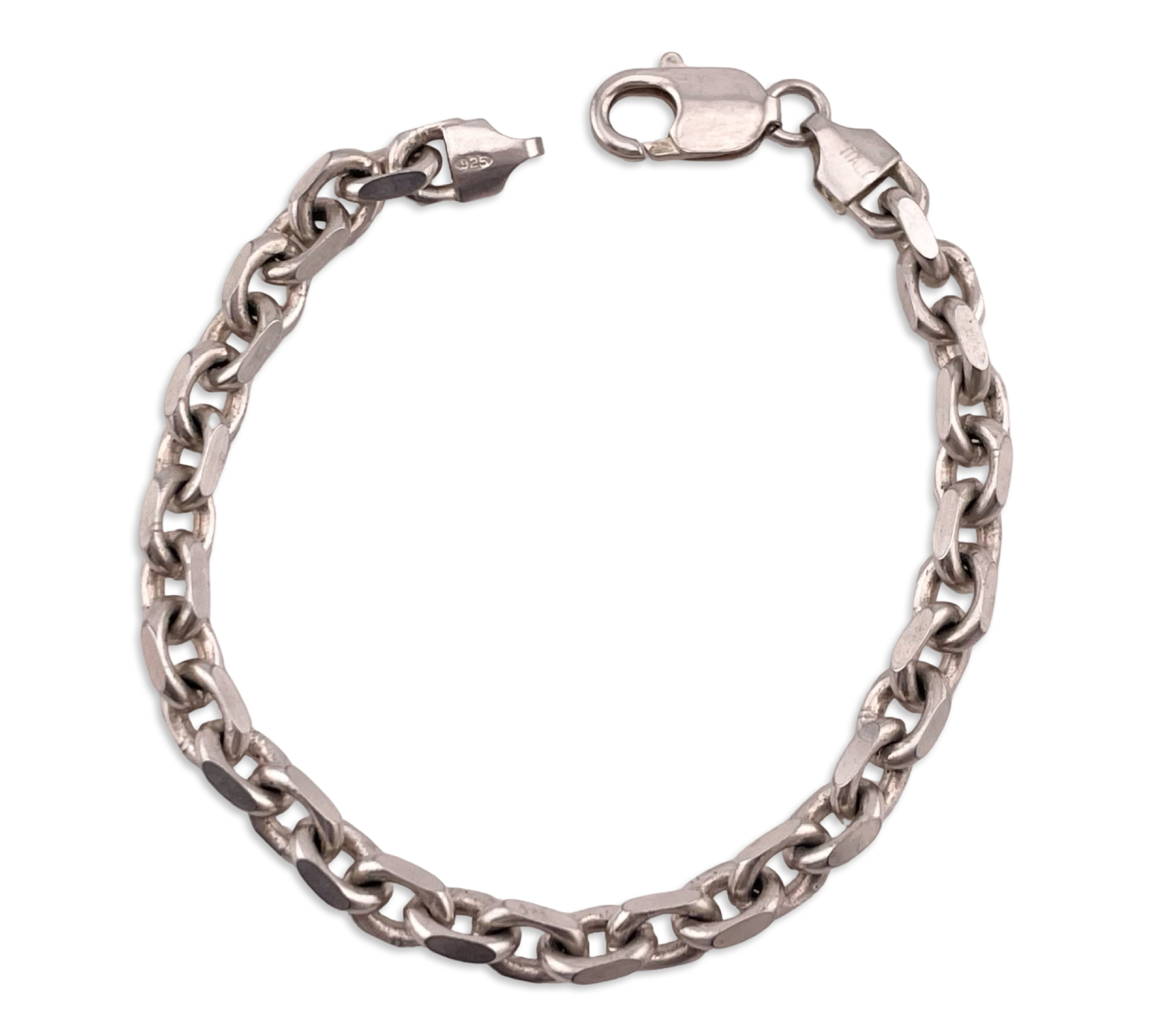 sterling silver 7 3/4" chain link bracelet
