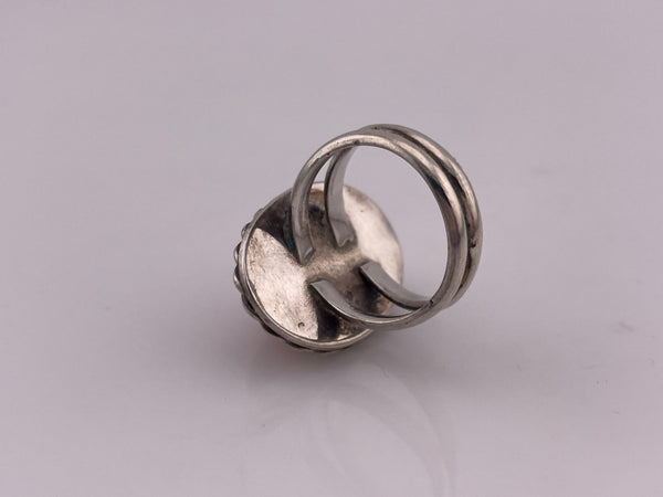 size 5.25 sterling silver rhodochrosite ring