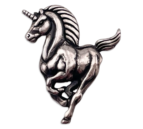 sterling silver unicorn pendant