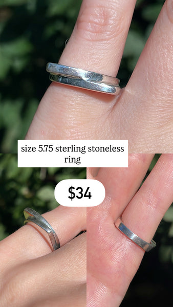 RESERVED PRIVATE LISTING -- sterling silver stoneless ring A26