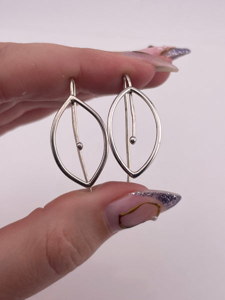 sterling silver stoneless artisan hook earrings