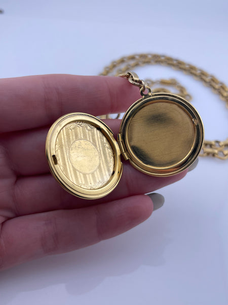 costume 1928 vintage faux pearl locket necklace