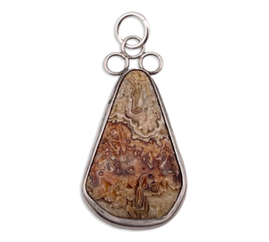 sterling silver agate pendant